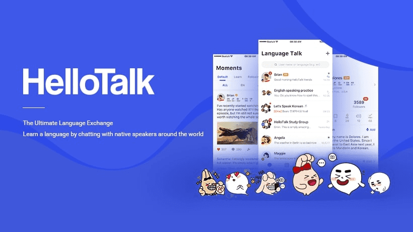 HelloTalk free language app for chatting and practicing with native speakers