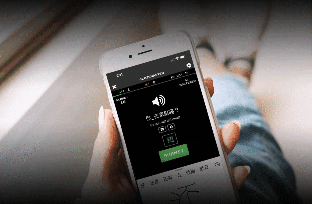 Clozemaster free language app teaching words through sentence context