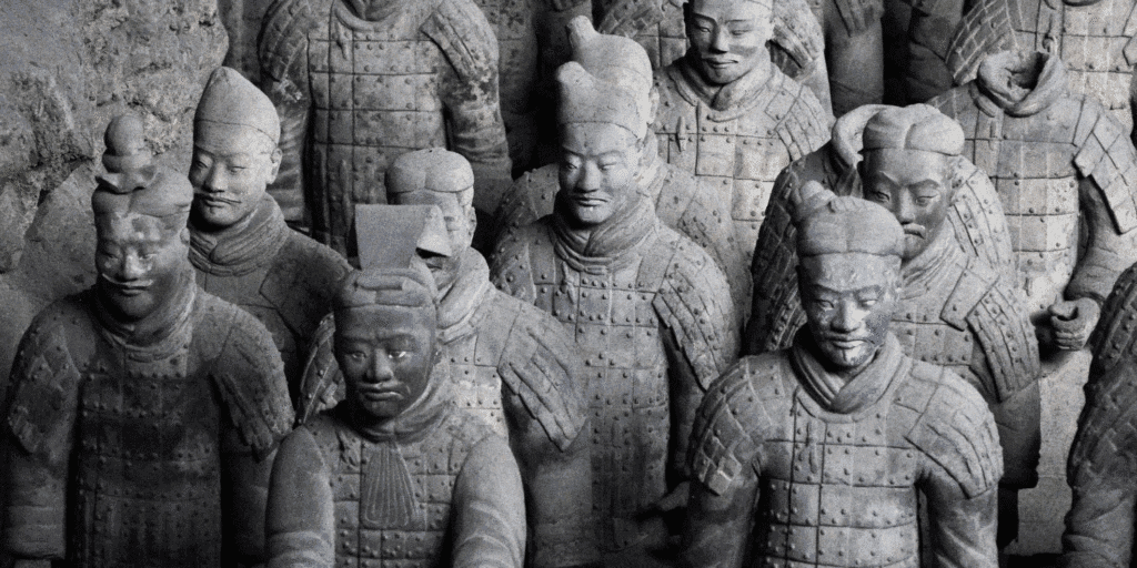 Thousands of life-sized clay soldiers guarding an emperor’s tomb.