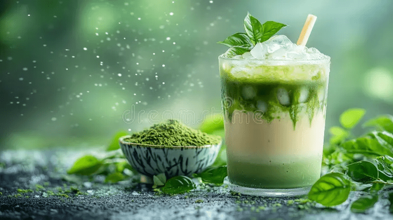 Matcha latte provides long-lasting energy and supports mental focus.