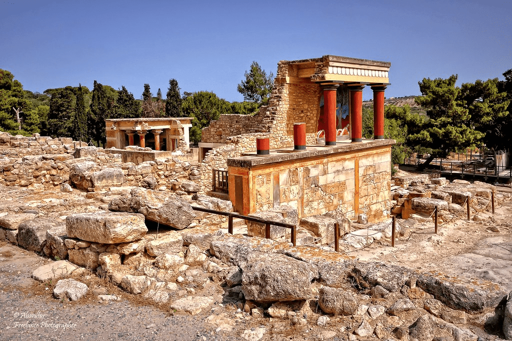 Ruins of the Palace of Knossos, center of the Minoan Civilization