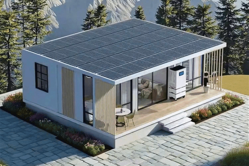 Tiny home design inspiring the house of the future with efficient use of space and smart solutions.