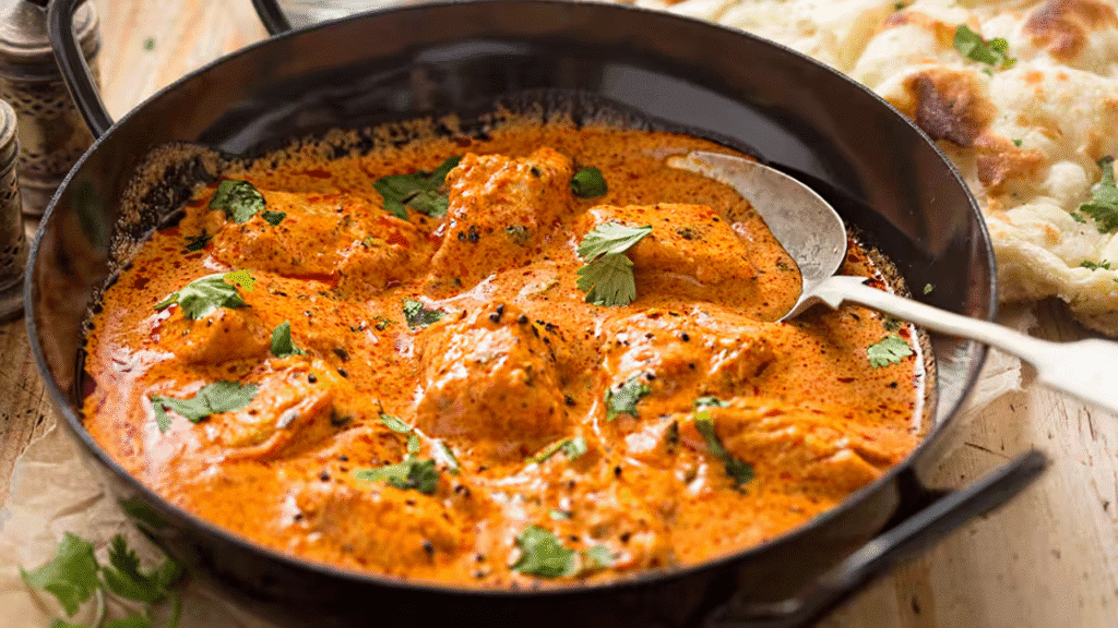 Creamy Indian Butter Chicken with aromatic spices and rich sauce, placing India among the countries with the best food.