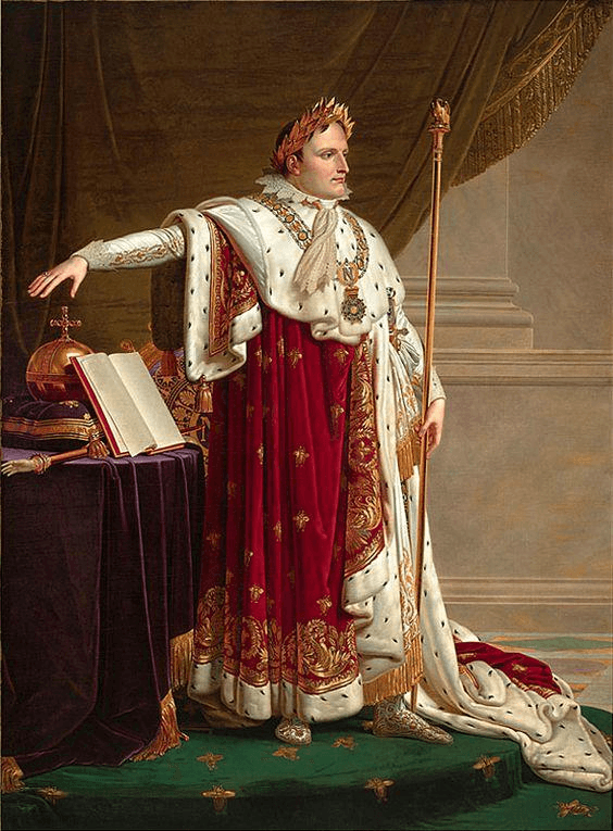 Napoleon at average height among his men, debunking one of the historical facts that are lies about him being short.