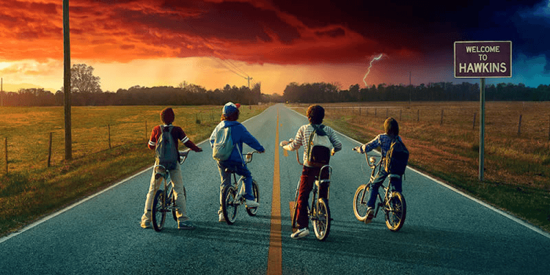 Children in the 1980s playing outside on bicycles and enjoying outdoor freedom